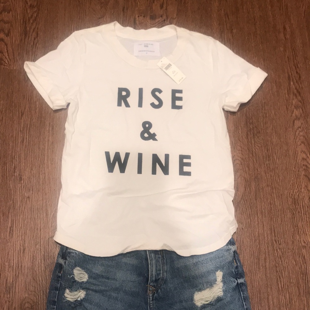 NWT Anthropologie Sol Angeles Wise & Wine Tee, PXS